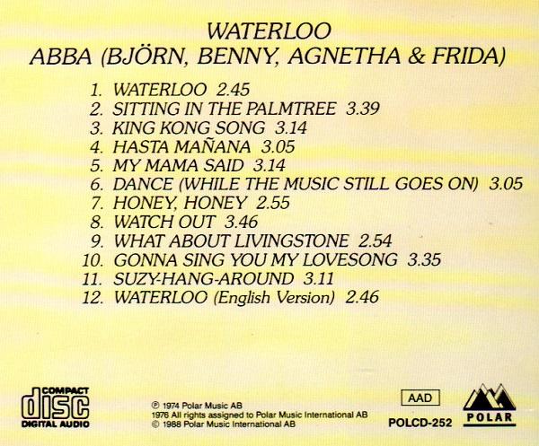 CD ABBA WATERLOO BLUE POLAR POLCD-252 1988